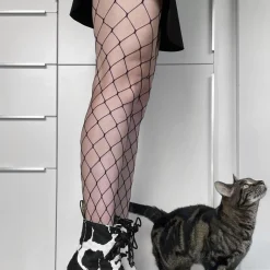 Sharkies Wide Fishnets - Black