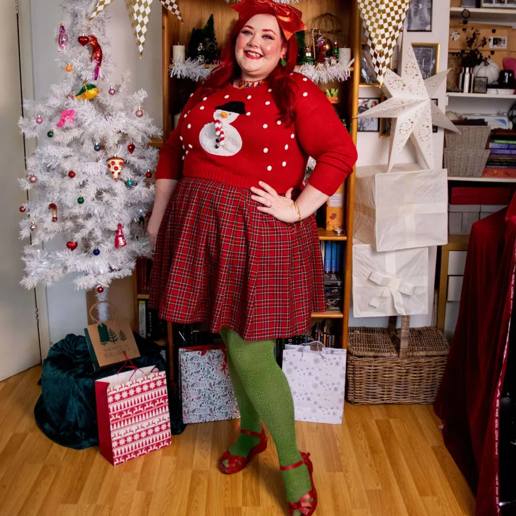Sheer Lux Sparkle Tights - Peas
