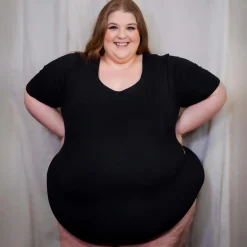 Short Sleeve Cotton Bodysuit - Black