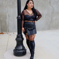 Siren Faux Leather Bodysuit