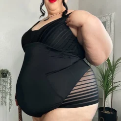 Smoothwear Open Bust Bodysuit - Black