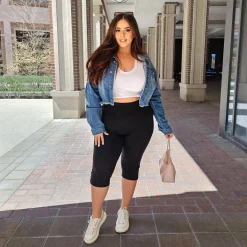 Squat-Proof Capri Leggings - Black