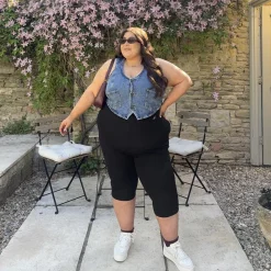 Squat-Proof Capri Leggings - Black