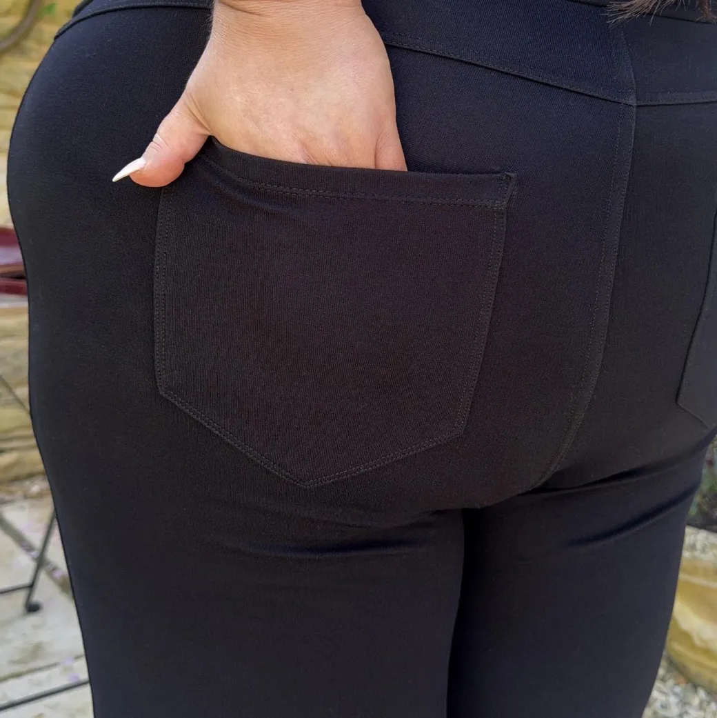 Squat-Proof Capri Leggings - Black