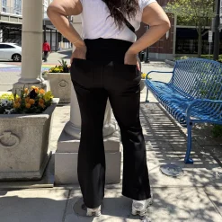 Squat-Proof Kick Flare Leggings - Black
