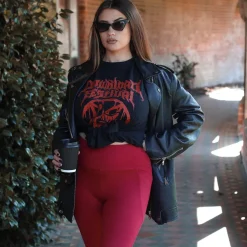 Squat-Proof Leggings - Blood Red