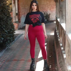 Squat-Proof Leggings - Blood Red