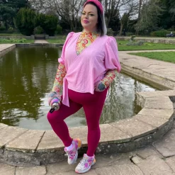 Squat Proof Leggings (Long) - Raspberry Pie
