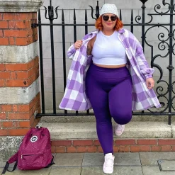 Squat Proof Leggings (Long) - Suffragette Purple