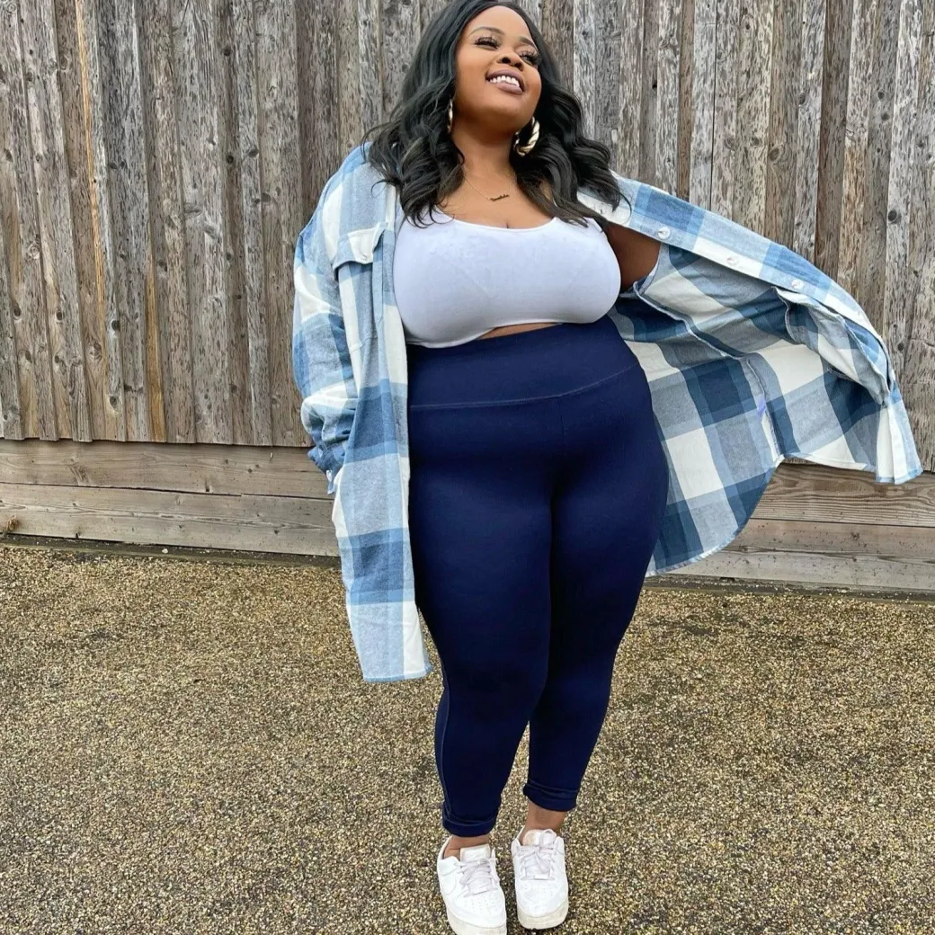 Squat Proof Leggings (Short) - Navy