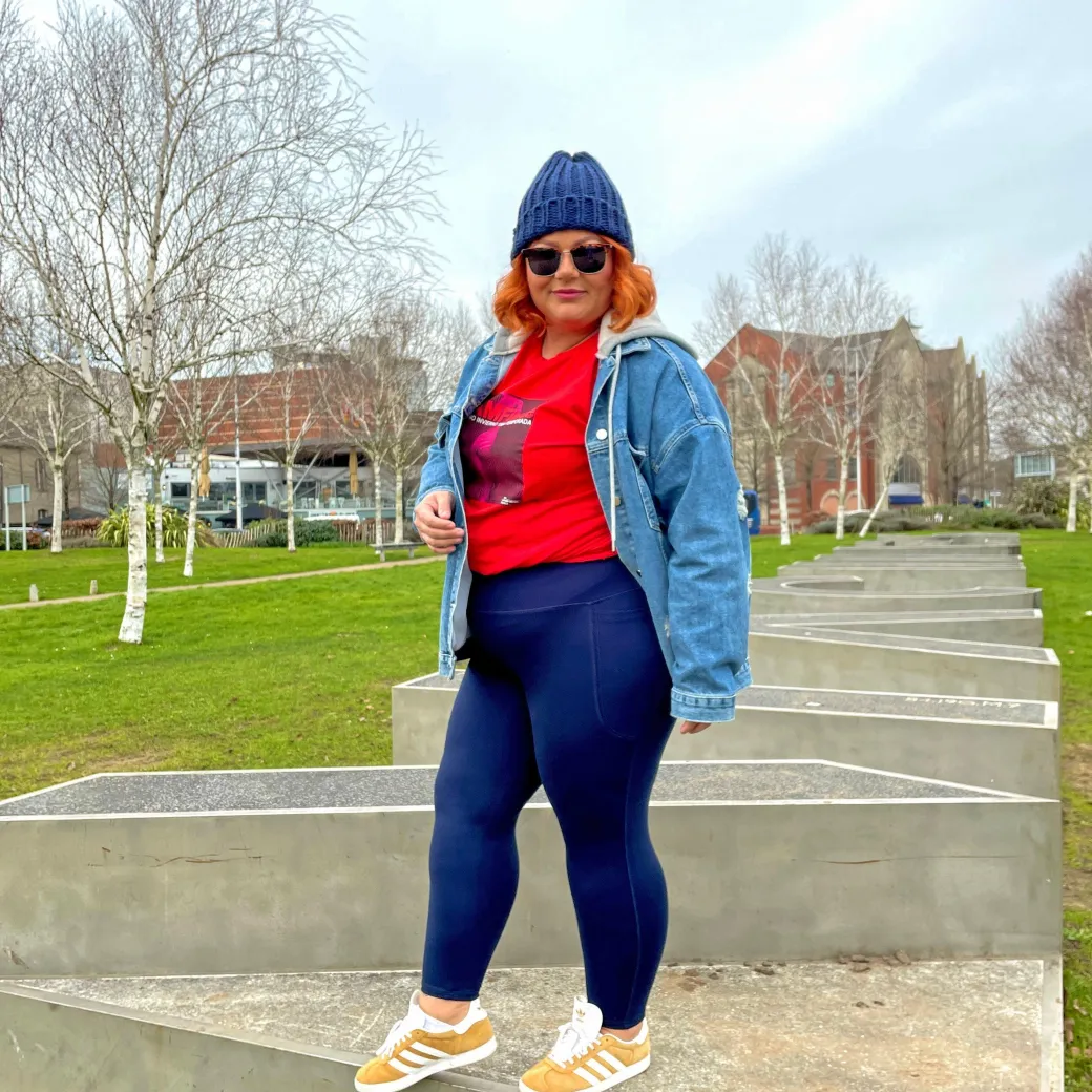 Squat Proof Leggings (Short) - Navy