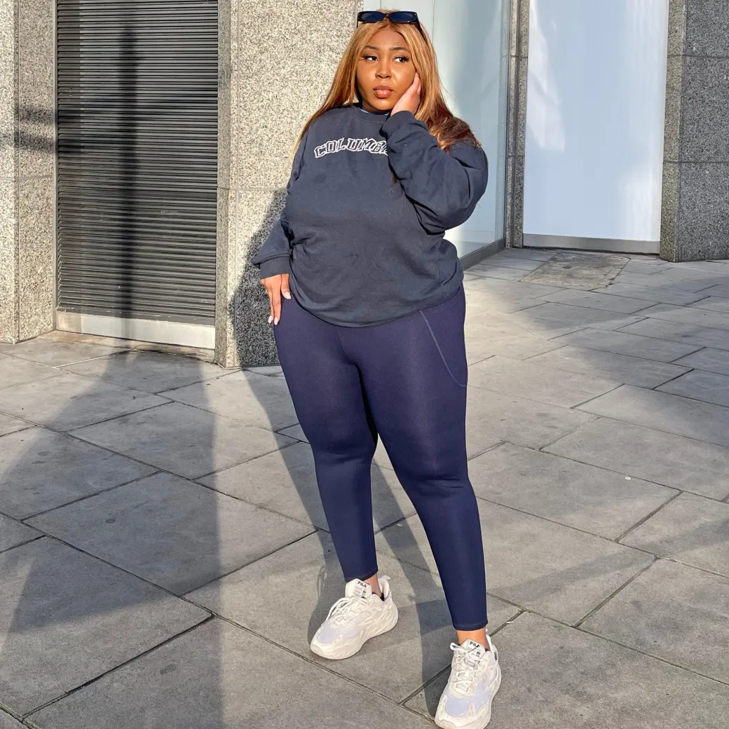 Squat Proof Leggings (Short) - Navy