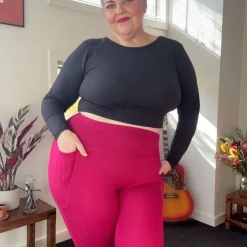 Squat Proof Leggings (Short) - Raspberry Pie