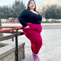Squat Proof Leggings (Short) - Raspberry Pie