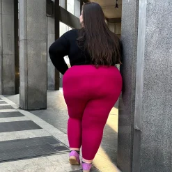 Squat Proof Leggings (Short) - Raspberry Pie