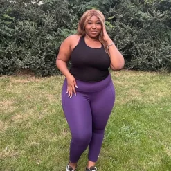 Squat Proof Leggings (Short) - Suffragette Purple