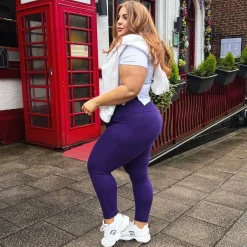 Squat Proof Leggings (Short) - Suffragette Purple