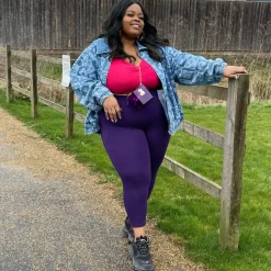 Squat Proof Leggings (Short) - Suffragette Purple