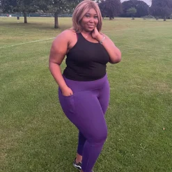 Squat Proof Leggings (Short) - Suffragette Purple