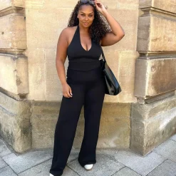 Squat-Proof Wide Leg Leggings - Black