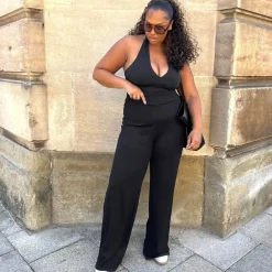Squat-Proof Wide Leg Leggings - Black