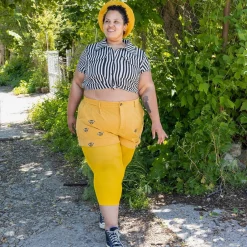 Stay Cool Capri Tights - Lemon