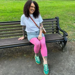 Stay Cool Capri Tights - Pink Lady