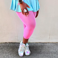 Stay Cool Capri Tights - Pink Lady