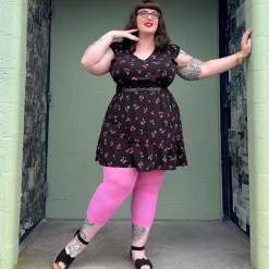 Stay Cool Capri Tights - Pink Lady
