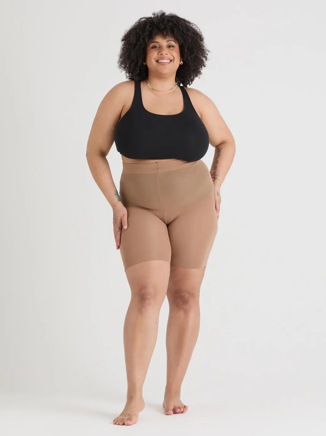 Stay Cool Chub Rub Shorts - Caramel Latte