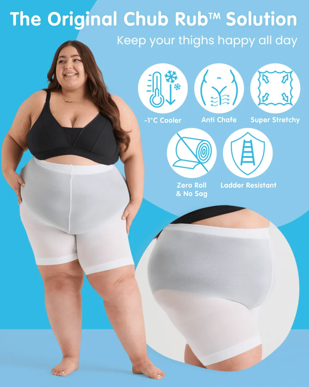 Stay Cool Chub Rub Shorts - Caramel Latte