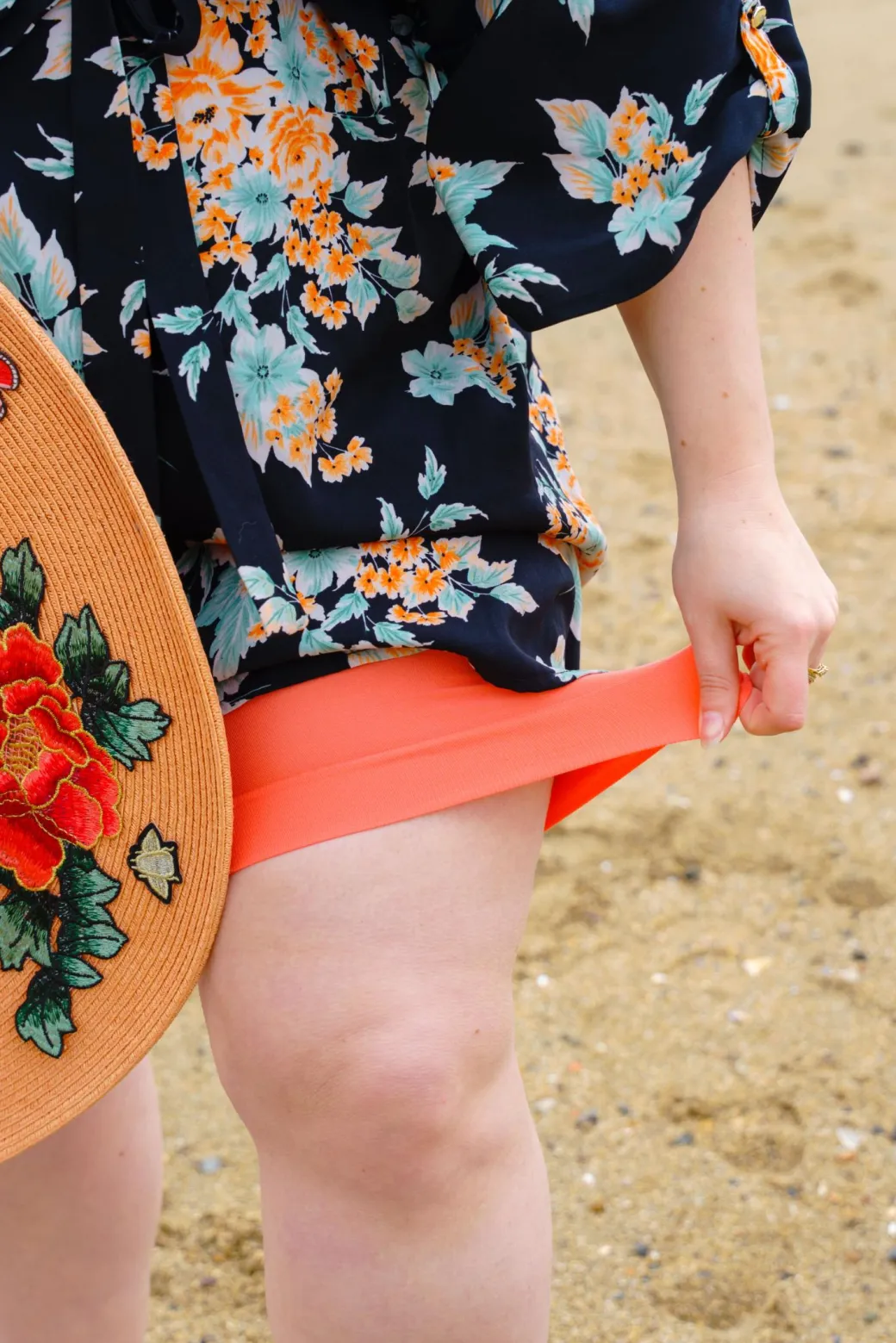 Stay Cool Chub Rub Shorts - Hot Coral
