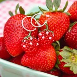 Strawberry Beaded Earrings
