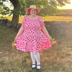 Strawberry Jersey Mini Dress