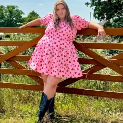 Strawberry Jersey Mini Dress