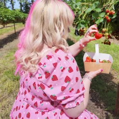 Strawberry Jersey Mini Dress