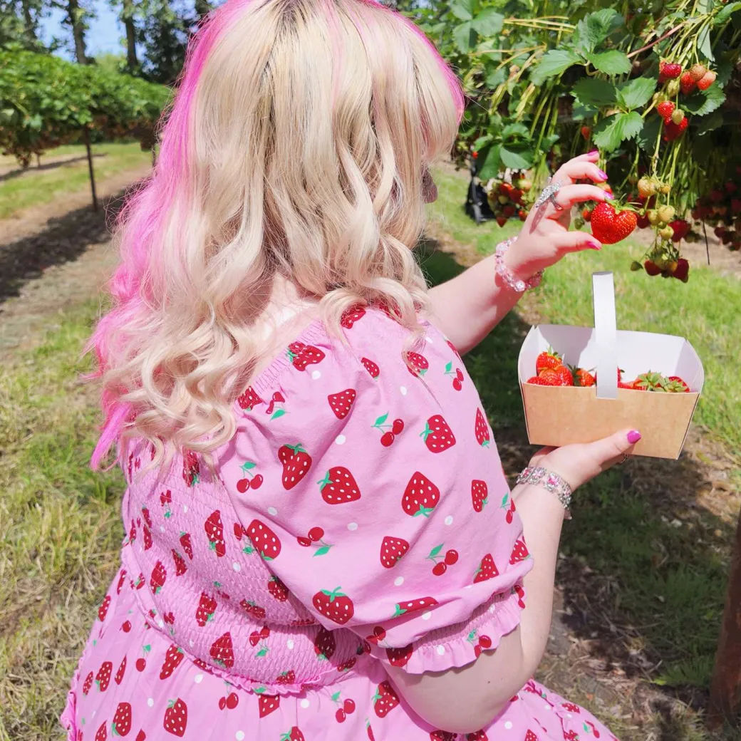 Strawberry Jersey Mini Dress