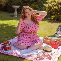 Strawberry Jersey Mini Dress