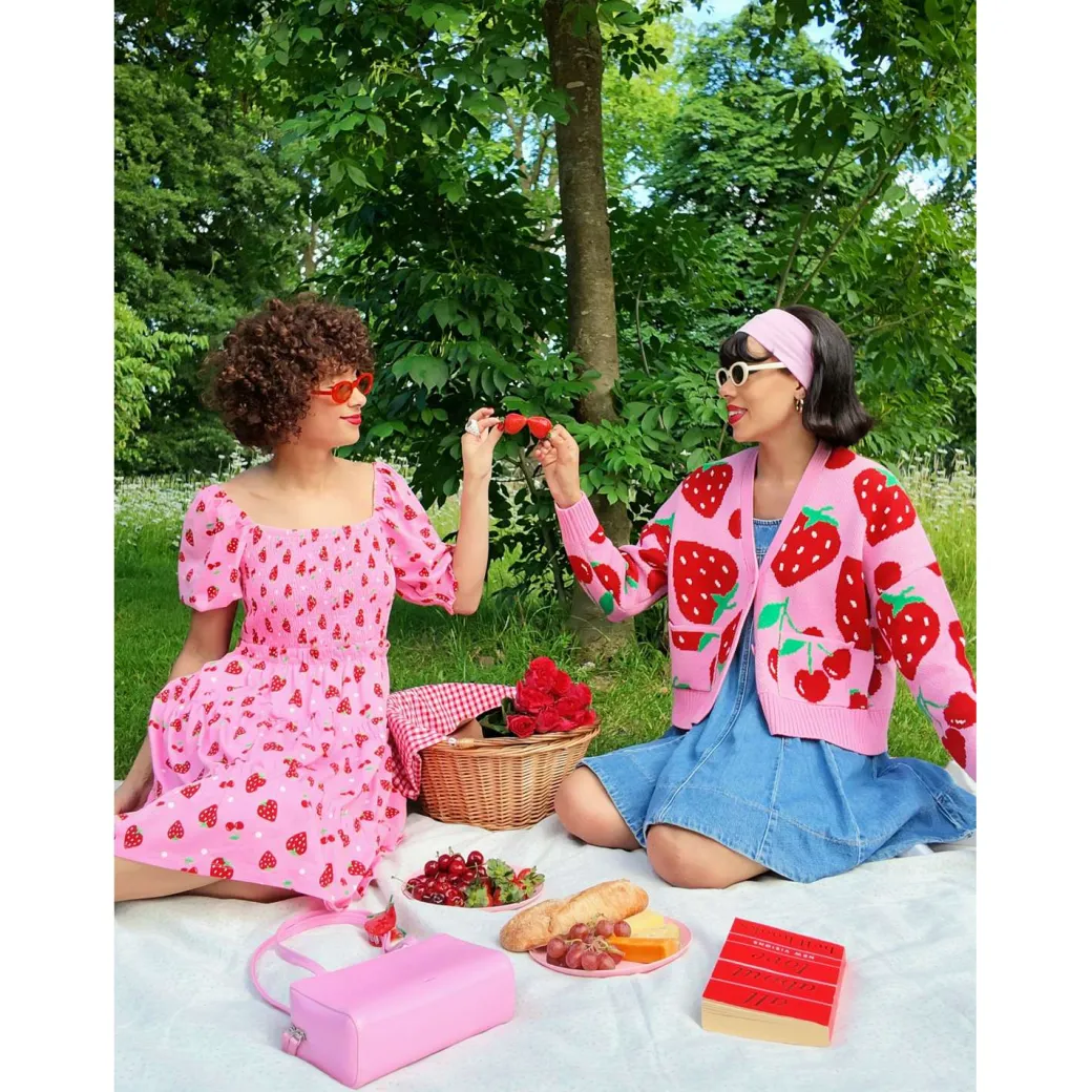 Strawberry Jersey Mini Dress