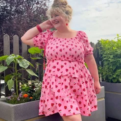 Strawberry Jersey Mini Dress