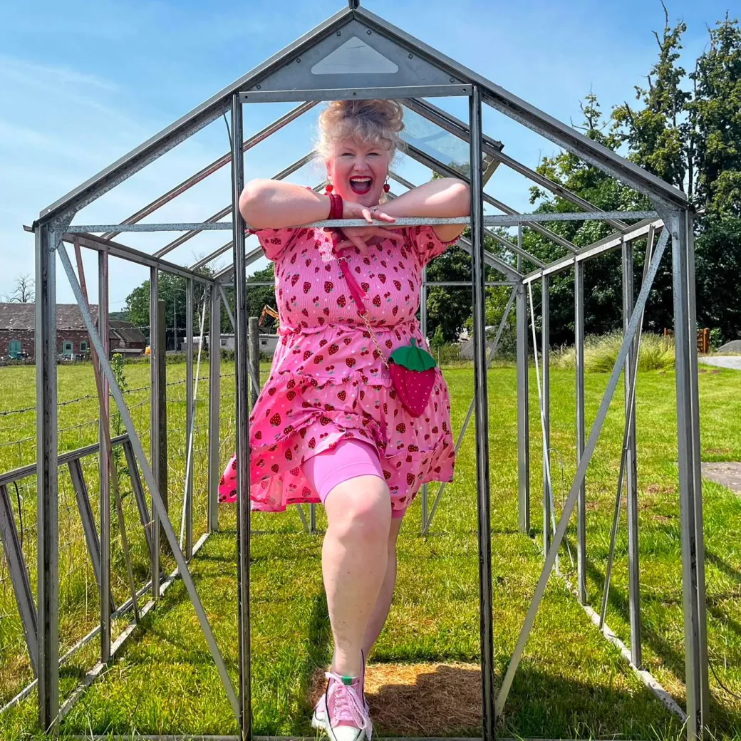 Strawberry Jersey Mini Dress