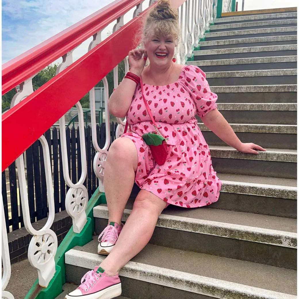Strawberry Jersey Mini Dress