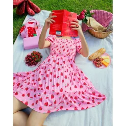 Strawberry Jersey Mini Dress