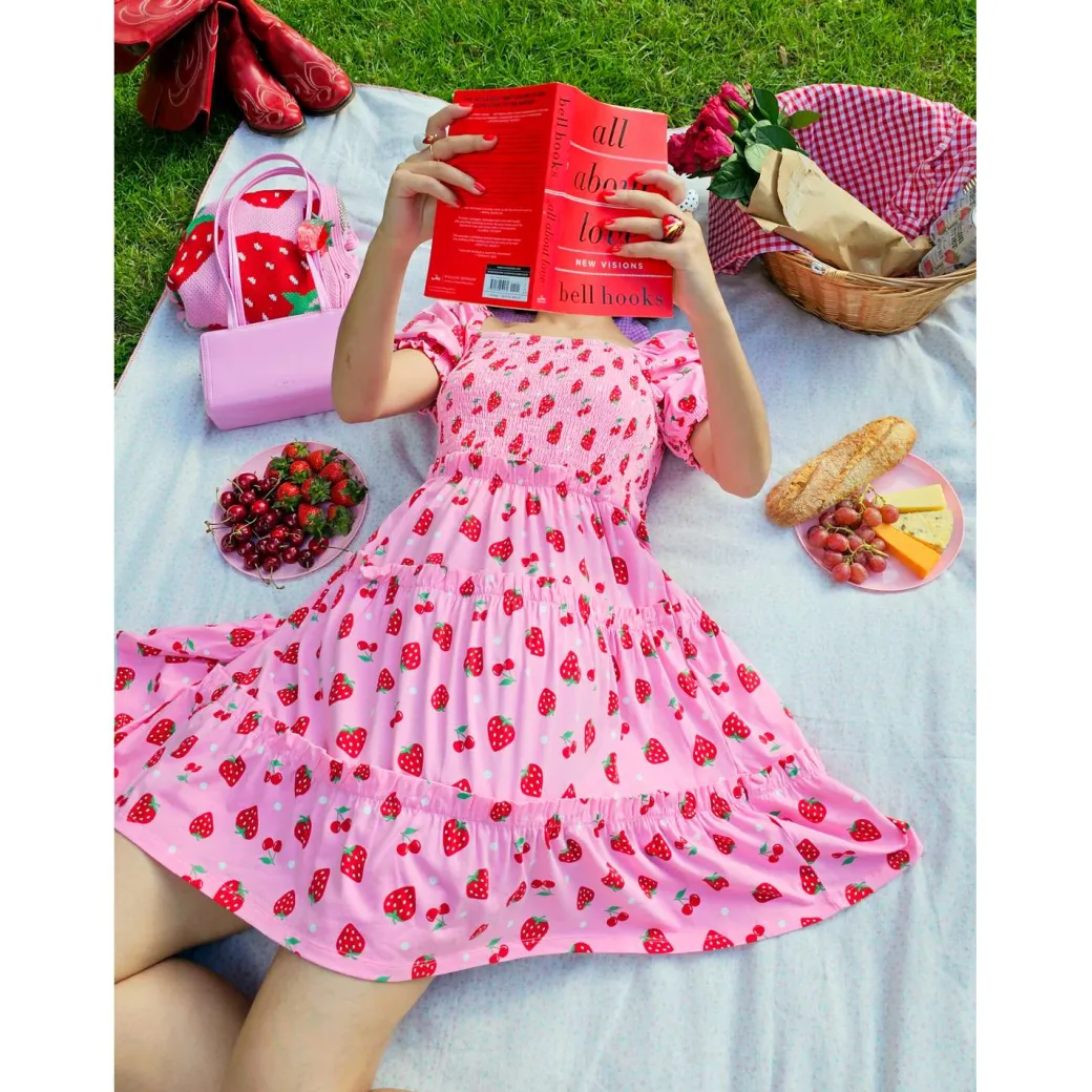 Strawberry Jersey Mini Dress