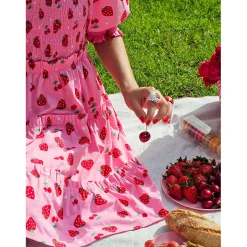 Strawberry Jersey Mini Dress