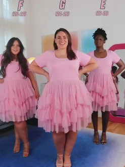 Tee Mesh Dress - Pink Frosting