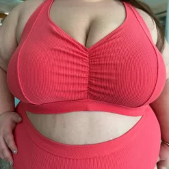 There Can Be Only One Bikini Top - Coral