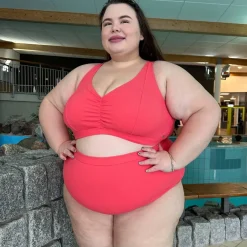 There Can Be Only One Bikini Top - Coral