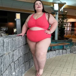 There Can Be Only One Bikini Top - Coral