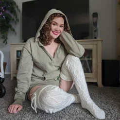 Thigh High Socks - Snowball